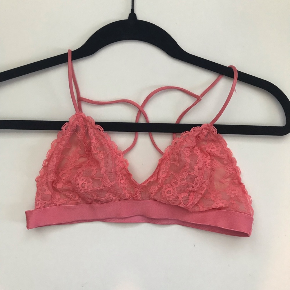 Victoria’s Secret Pink lace bralette bra sheer Small S
